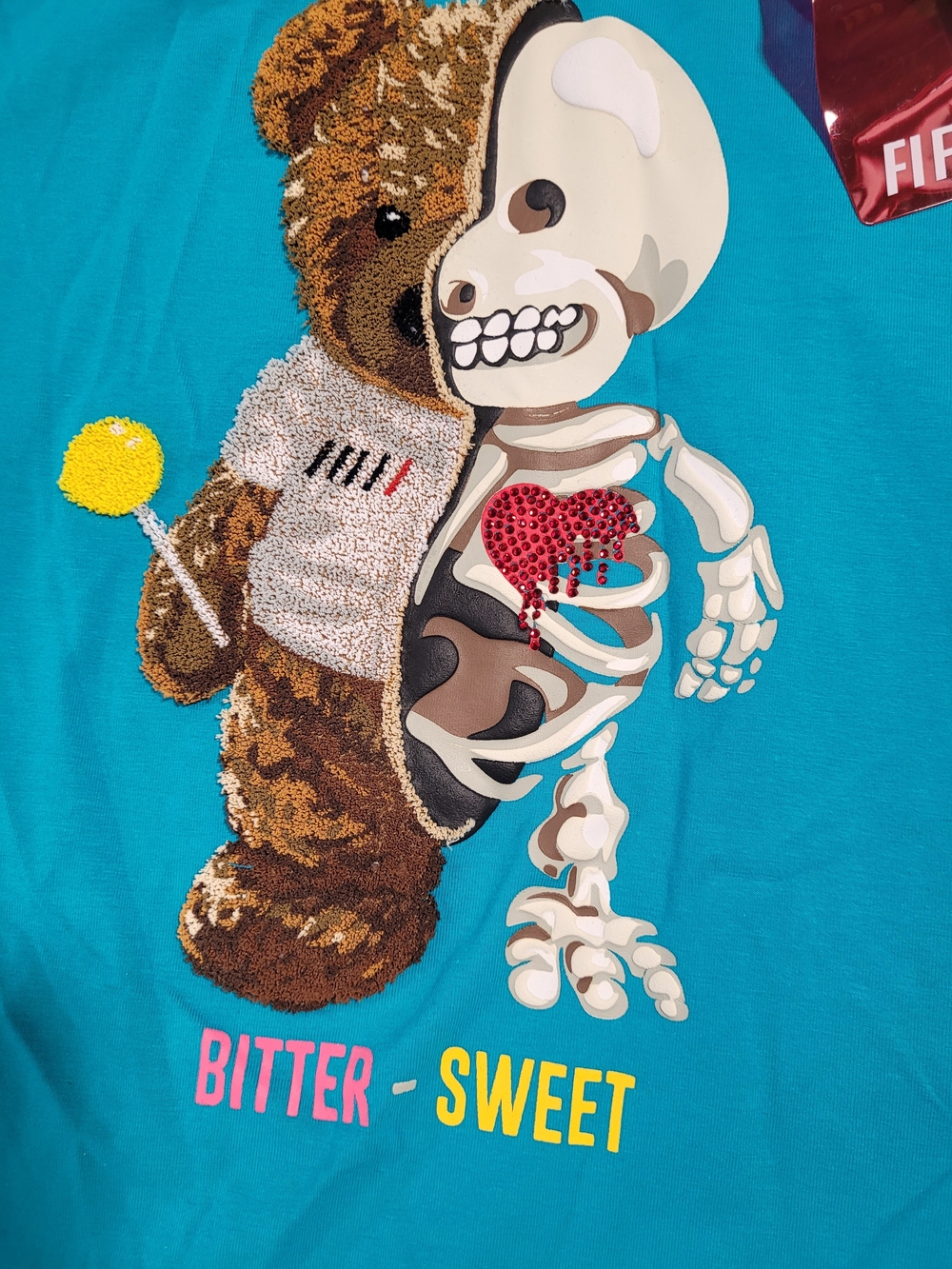 Men’s Turquoise 'Bitter - Sweet' Graphic Tee - Picture 2 of 5